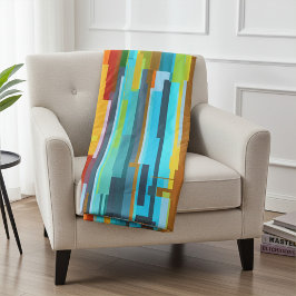 Modern, livfull färgrik abstrakt ocean