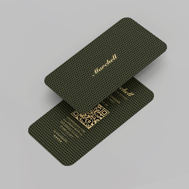 Modern Ljud Ingenjör Music Monogram Grönt Guld Visitkort (Modern Sound Engineer Music Monogram Dark Green Gold Professional Business Card
)