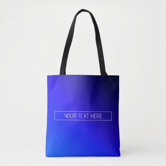 Modern ljus blå och lila gradient ombré tygkasse (Framsida)