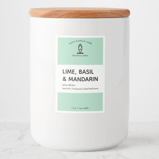 Modern ljus-etikett mat etikett (Framsida)