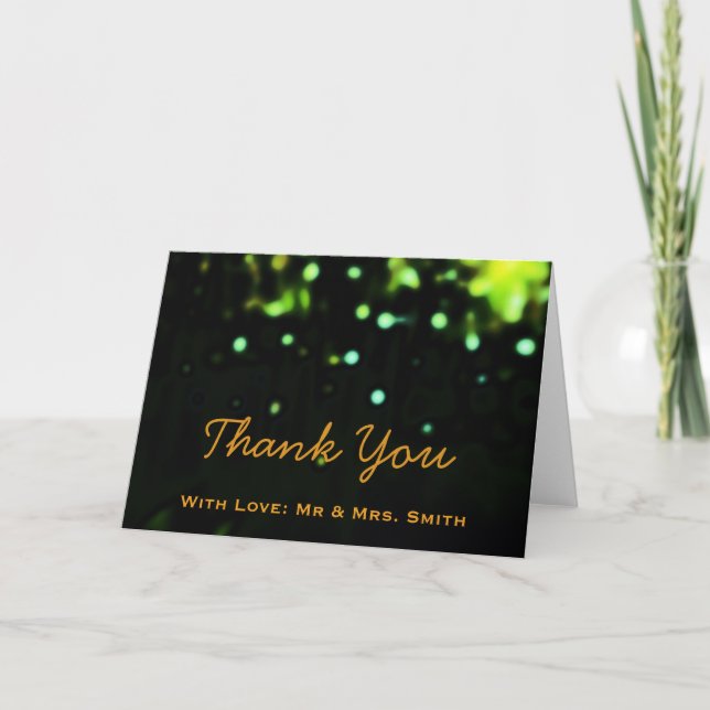 Modern Ljus Glitter Confetti Sparkles Tack Kort (Framsida)