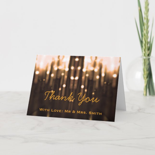 Modern Ljus Glitter Confetti Sparkles Tack Kort (Framsida)
