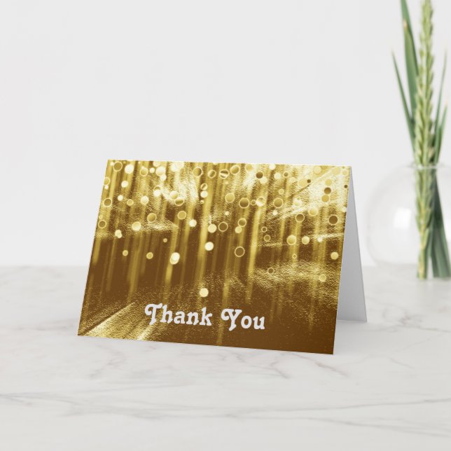 Modern Ljus Glitter Confetti Sparkles Tack Kort (Framsida)