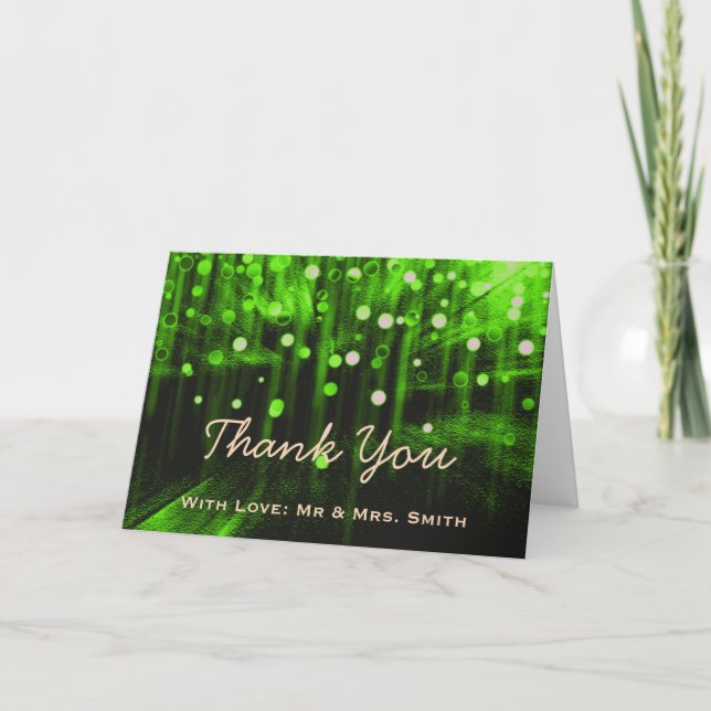 Modern Ljus Glitter Confetti Sparkles Tack Kort (Framsida)