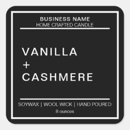 Modern ljus-produktetikett fyrkantigt klistermärke