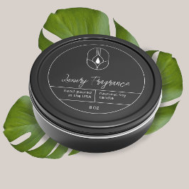 Modern ljus-produktetikett runt klistermärke