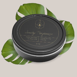 Modern ljus-produktetikett runt klistermärke