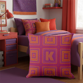 Modern ljus rosa geometrisk kudde