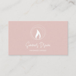 Modern ljus -  Rosa - minimal Candlemaker Visitkort