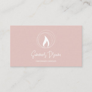 Modern ljus - Rosa - minimal Candlemaker Visitkort