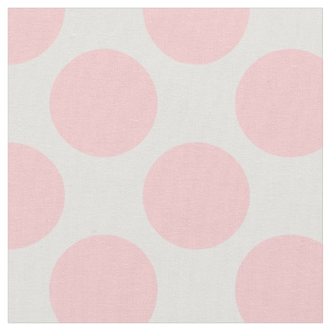 Modern Ljus rosa och vit stor Polka dots Tyg (Närbild)