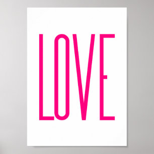 Modern ljus rosakärlek poster