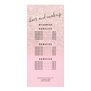 Modern ljus rose gold glitter ombre godis pris reklamkort