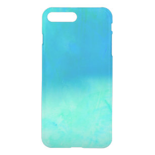Modern ljus vattenfärg för blåttturkosombre iPhone 7 plus skal