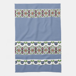 Modern ljusblå blå kökshandduk