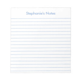 Modern ljusblå Personlig Anteckningsblock