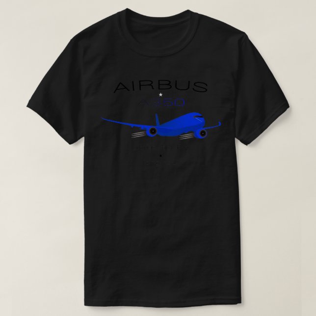 Modern ljusdesign för Airbus A350 T Shirt (Design framsida)