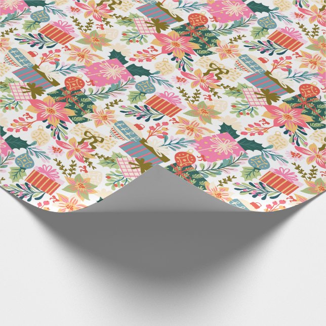 modern, ljusfärgad julklapp-helgdag presentpapper (Hörn)