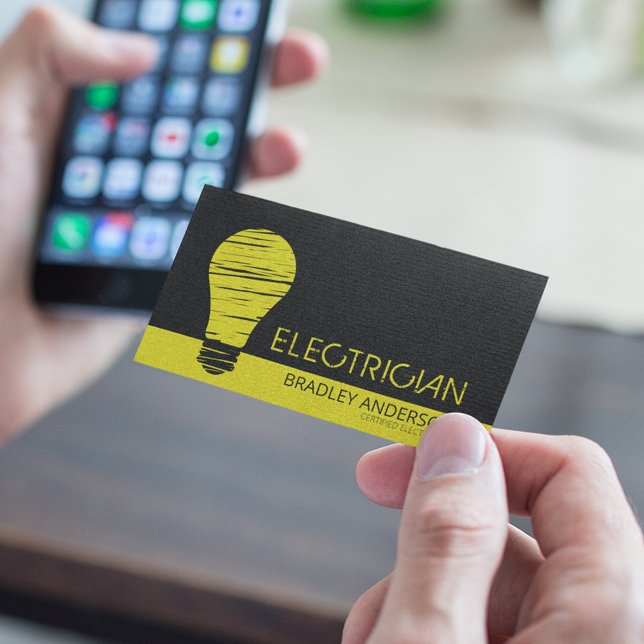 Modern ljusglödlampselektor | Elektriska tjänster Visitkort (Skapare uppladdad)