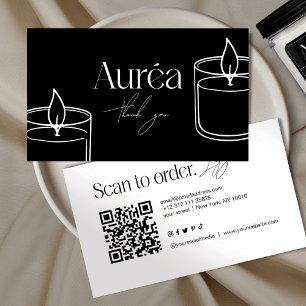 Modern Ljusstake QR-kod Namnkort