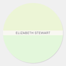 Modern Ljust grönt kuvertförsegling Runt Klistermärke