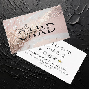 Modern, ljust rosa-Guld-Glitter Salon, 10 - Tilläggskort