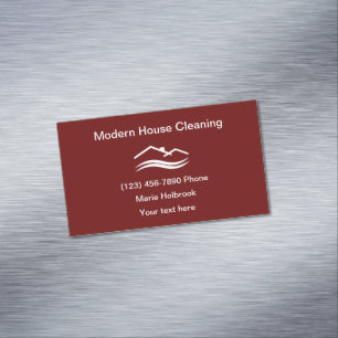 Modern Local House Städning Service Magnetiska Visitkort