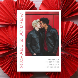 Modern Lodrät Namn Anpassningsbar Färg Bröllop Spara Datumet