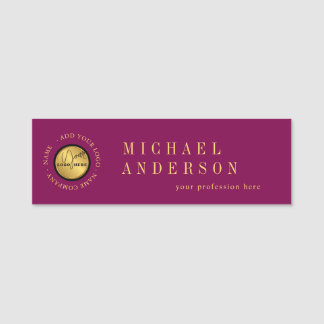 Modern Logo Corporate Professional Employee Namnbricka