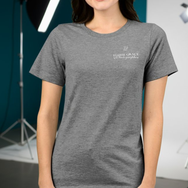 Modern Logo Photographer Script Business T Shirt (Market your photography business like a true professional. )