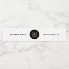 Modern Logo QR Sociala Media Varumärkesetikett Vattenflaska Etikett