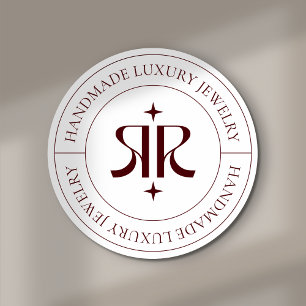 Modern logoproduktförpackningsdekal runt klistermärke