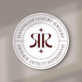 Modern logoproduktförpackningsdekal runt klistermärke