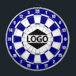 Modern Logotyp av Anpassade på blå och vit Darttavla<br><div class="desc">Anpassningsbar logotyp på blå och vit karttavla. Bättre om bilden har fyrkantig form.</div>