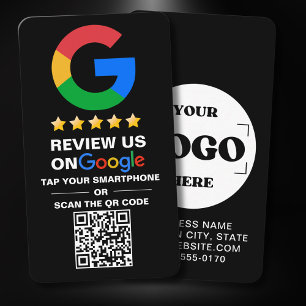 Modern Logotyp av svart Anpassningsbar och Google- Visitkort