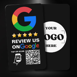 Modern Logotyp av svart Anpassningsbar och Google- Visitkort