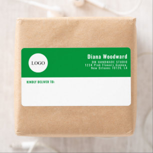 Modern Logotyp Bright Grönt and White Business Fraktsedel