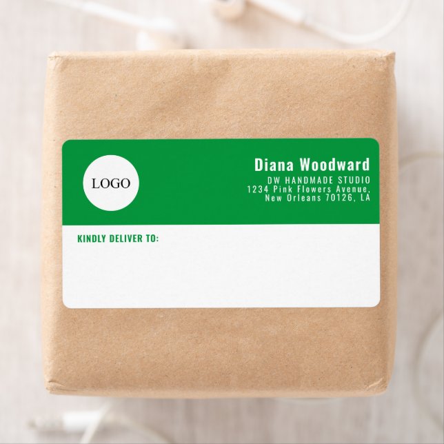 Modern Logotyp Bright Grönt and White Business Fraktsedel (Insitu)