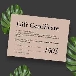 Modern Logotyp Business Gift-certifikat Visitkort