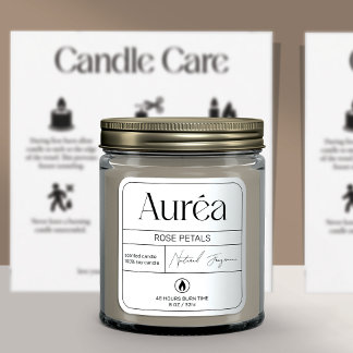 Modern Logotyp Candle-etikett Fyrkantigt Klistermärke