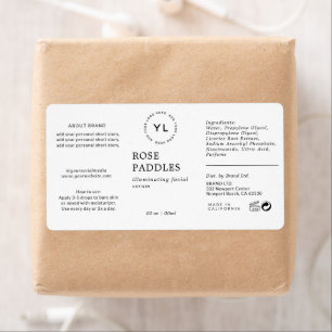 Modern Logotyp Cosmetic Flaska-etikett Fraktsedel