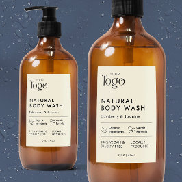 Modern Logotyp Cosmo Flaska Vattentät Produktetike Mat Etikett