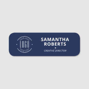 Modern logotyp enkel anställd magnetisk säkerhetsn namnbricka