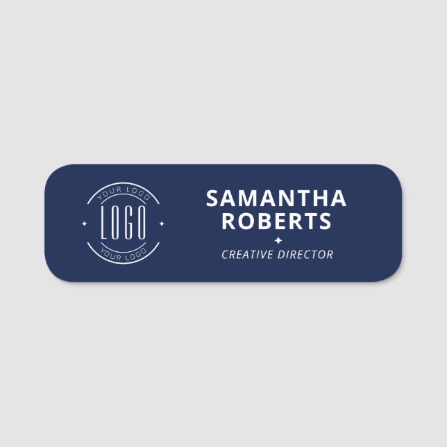 Modern logotyp enkel anställd magnetisk säkerhetsn namnbricka (Framsida)