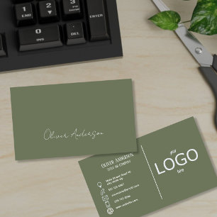 Modern Logotyp - enkel sida Visitkort