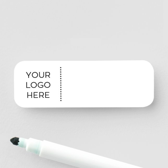 Modern logotyp för anställd med whiteboardpenna  namnbricka (På plats)