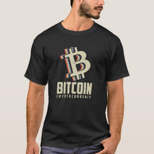 Modern logotyp för bitmyntkryptovaluta t shirt