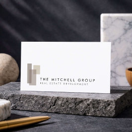 Modern Logotyp för Fastighetsutvecklare Visitkort