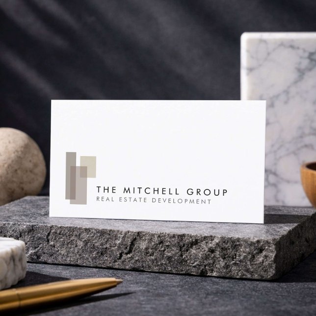 Modern Logotyp för Fastighetsutvecklare Visitkort (Skapare uppladdad)
