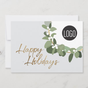 Modern Logotyp för Företag God Jul Ingen bild Grå Julkort